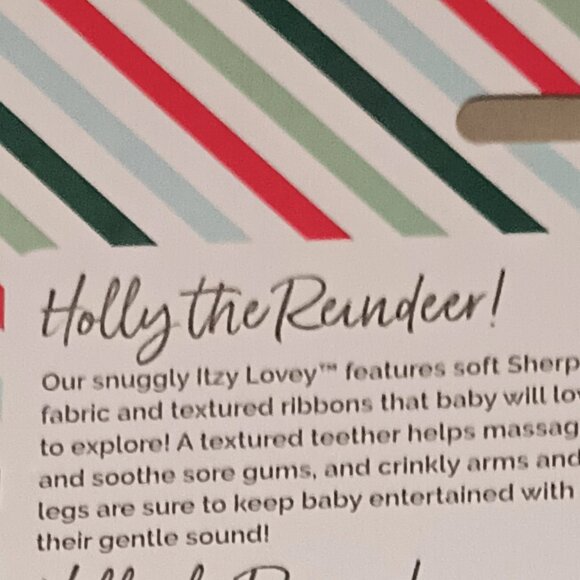 NEW Itzy Ritzy Holiday Lovey Plush + Teether Toy, - Picture 8 of 9